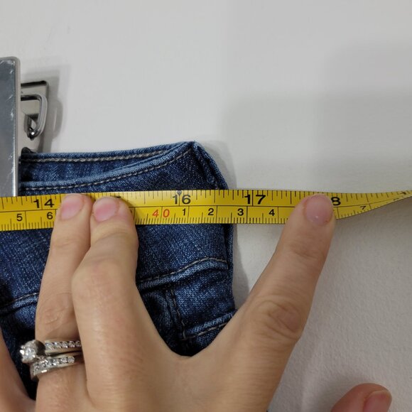 Riders by Lee Women's Blue Slimming Mid Rise Boot Cut Denim Classic Jeans Sz 12 - Picture 11 of 14